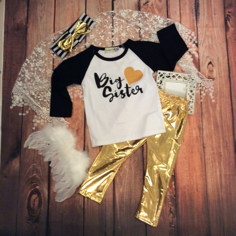 Boutique Girls BIG SISTER 3pc Outfit